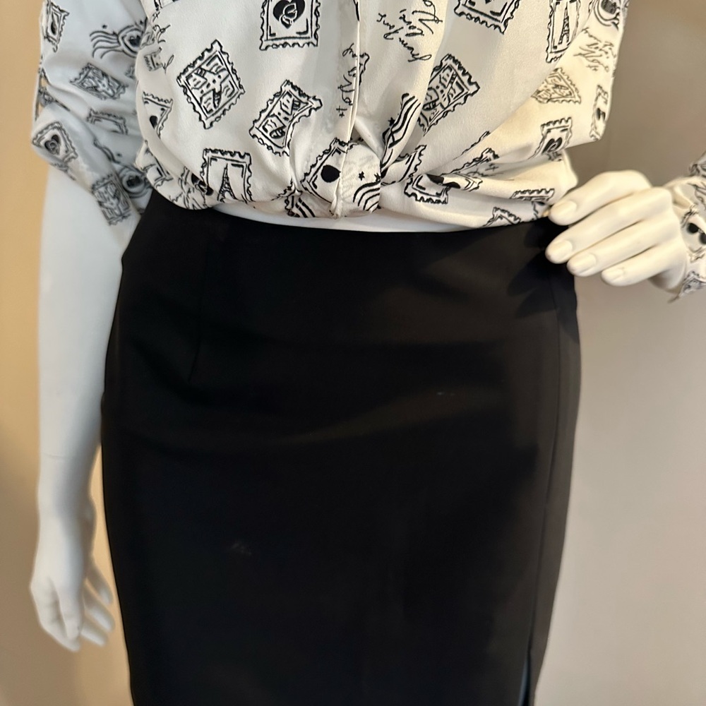 Theory Elegant Black Pencil Skirt